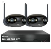 دوربین امنیتی 4m  8mp با پک کامل( وایرلس) بهمراه دستگاه mvr